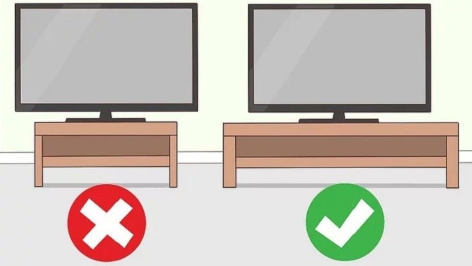 Cách chọn kệ tivi phòng khách theo kích thước của thiết bị
