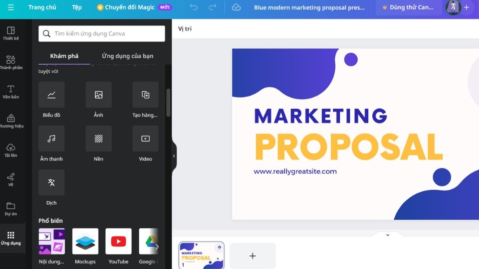 Bước 3: Khám phá tính năng của Canva