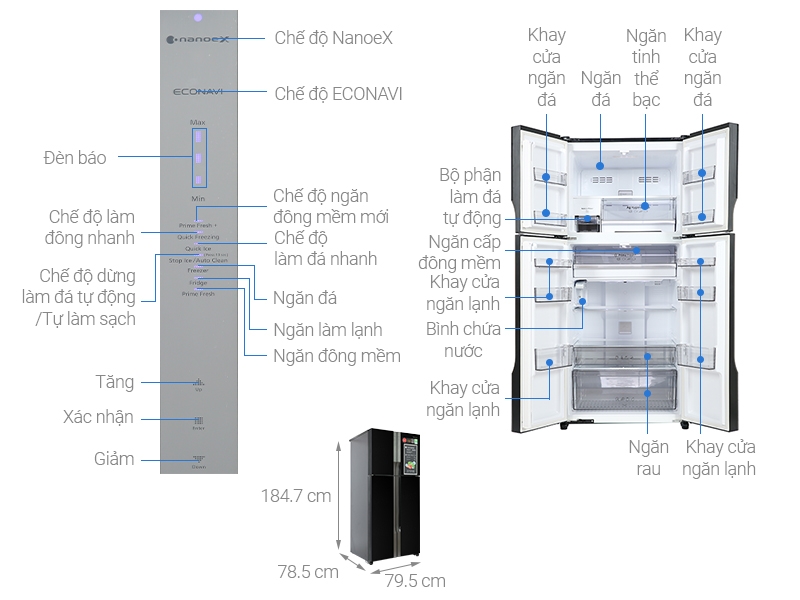 Review tủ lạnh Panasonic NR - DZ601YGKV 1