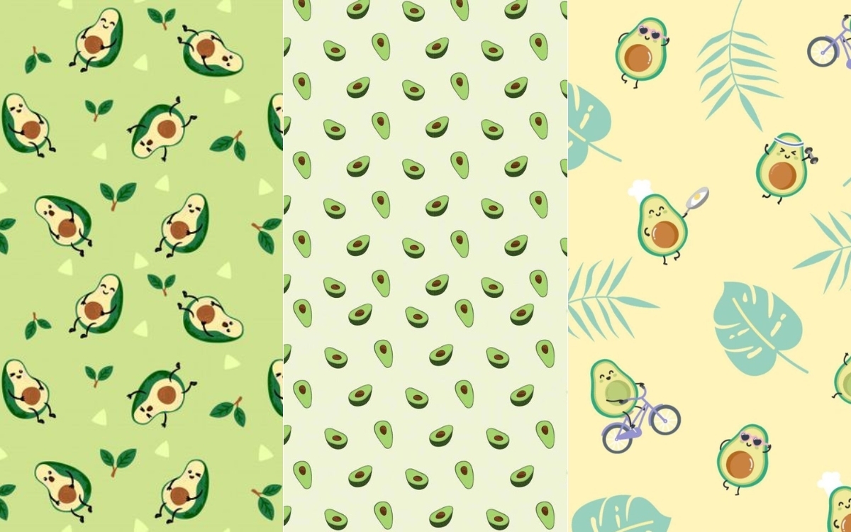 Hình nền điện thoại quả bơ pattern