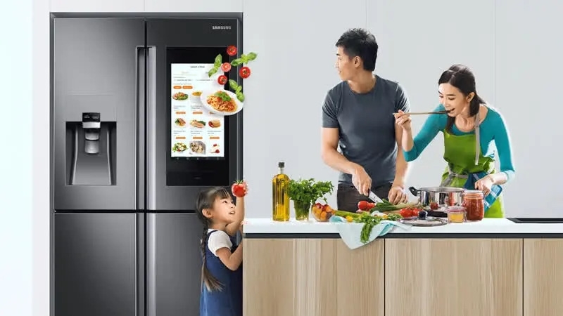 Công nghệ AI trên tủ lạnh Samsung Family Hub có thể gợi ý cho bạn nhiều món ngon mỗi ngày dựa theo nguyên liệu có sẵn