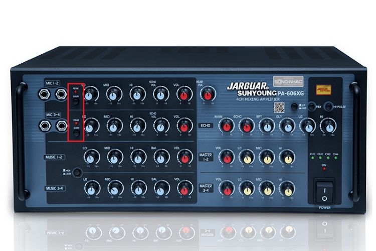 Điều chỉnh nút Gain để tăng/giảm độ lớn tín hiệu đầu vào