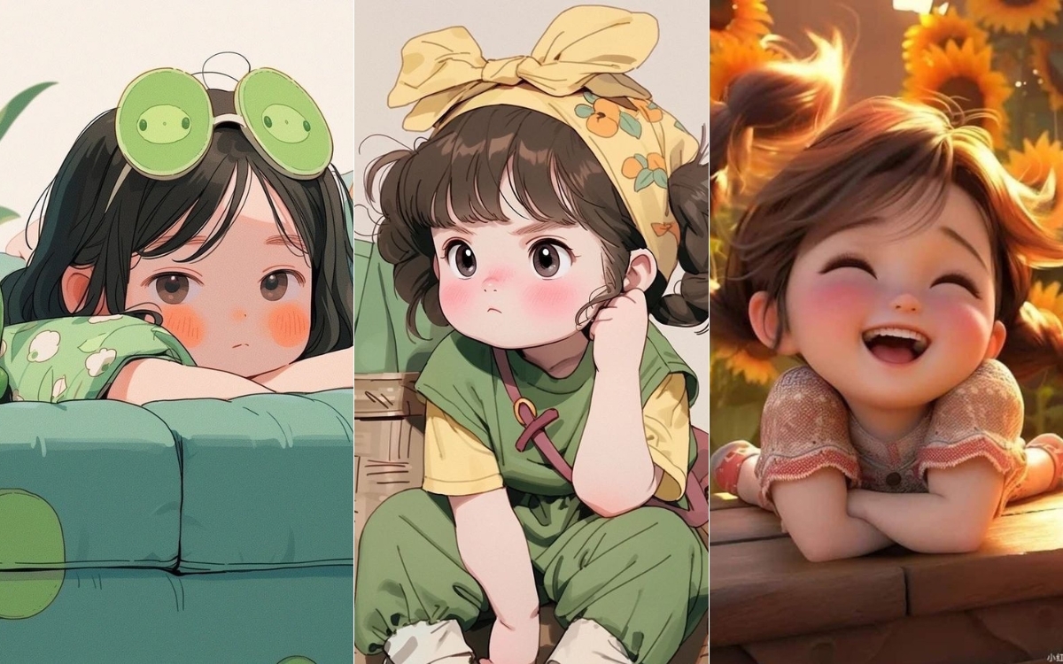 Hình nền em bé hoạt hình cho điện thoại 2