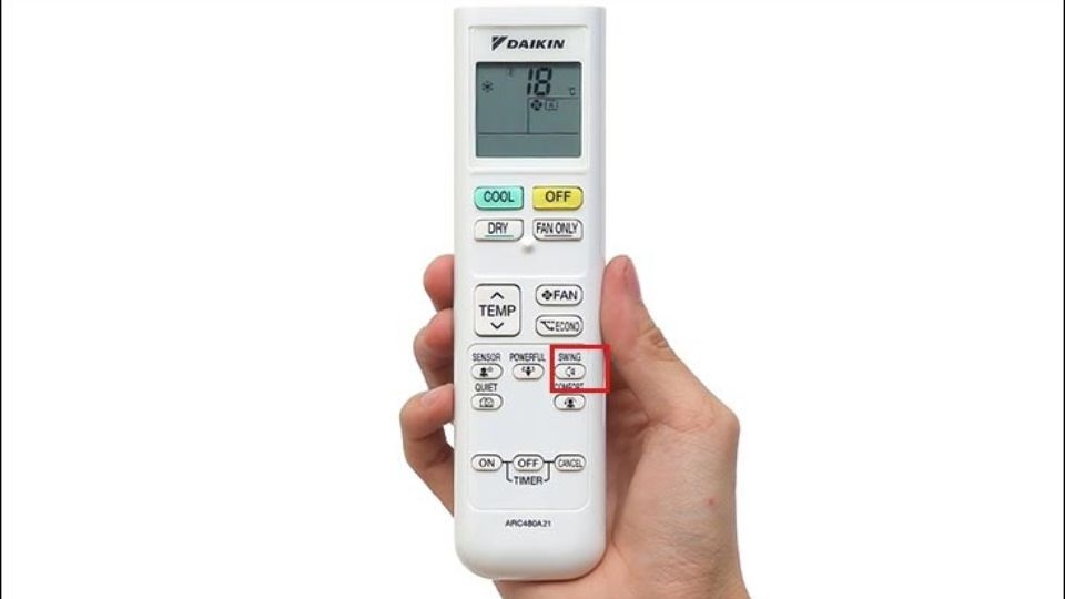 Để tăng nhiệt độ phòng, hãy nhấn nút TEMP