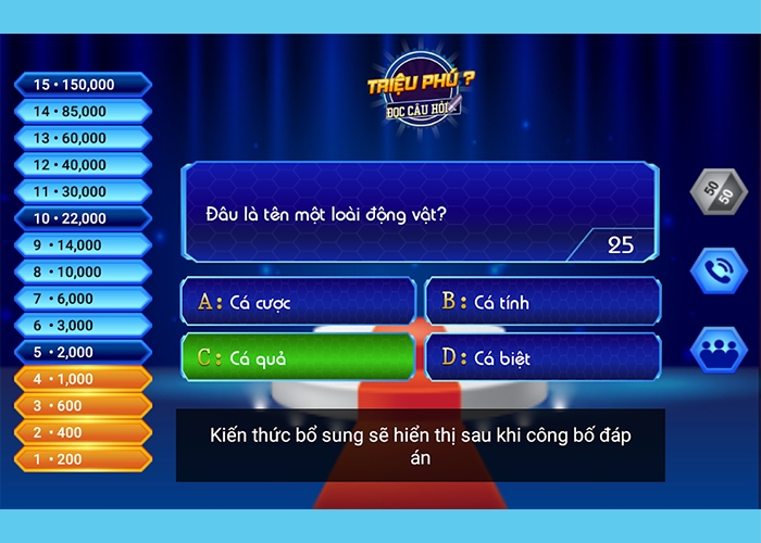 Điểm nổi bật của trò chơi Đi tìm triệu phú 2020
