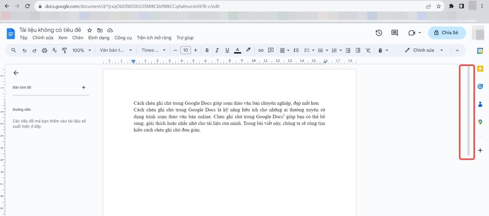 chèn ghi chú trong Google Docs (ảnh 6)