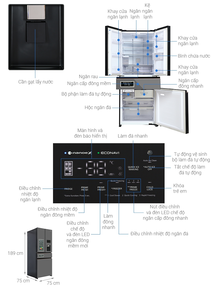 đánh giá tủ lạnh panasonic yW590ymmv 1