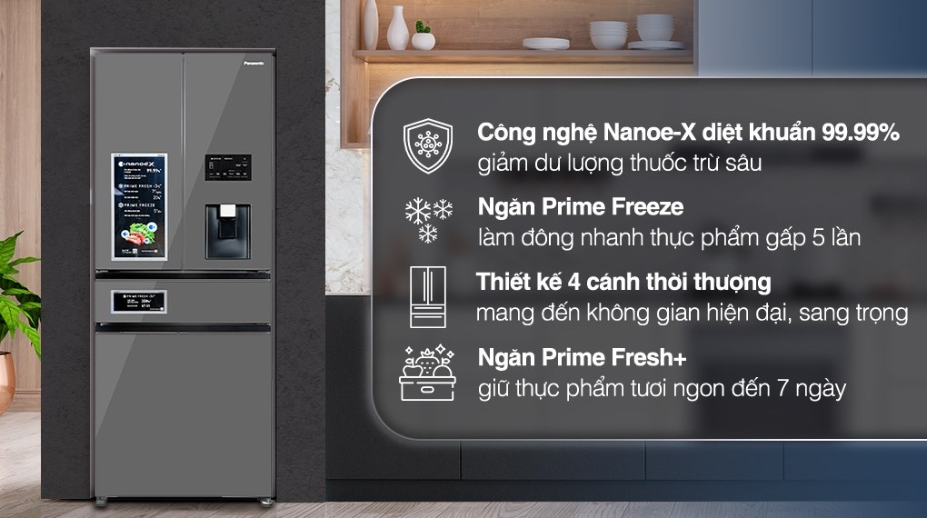 đánh giá tủ lạnh panasonic yW590ymmv 5