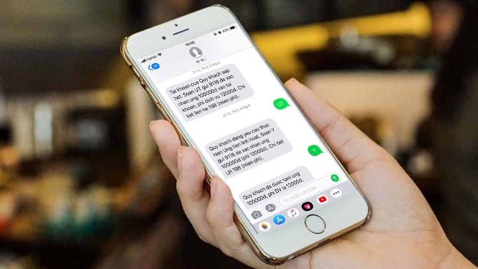 Soạn tin nhắn theo cú pháp UT gửi 9118 để ứng tiền