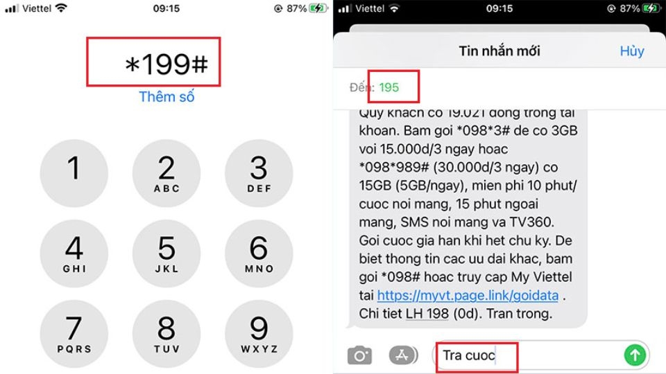 Nhấn *199# để kiểm tra
