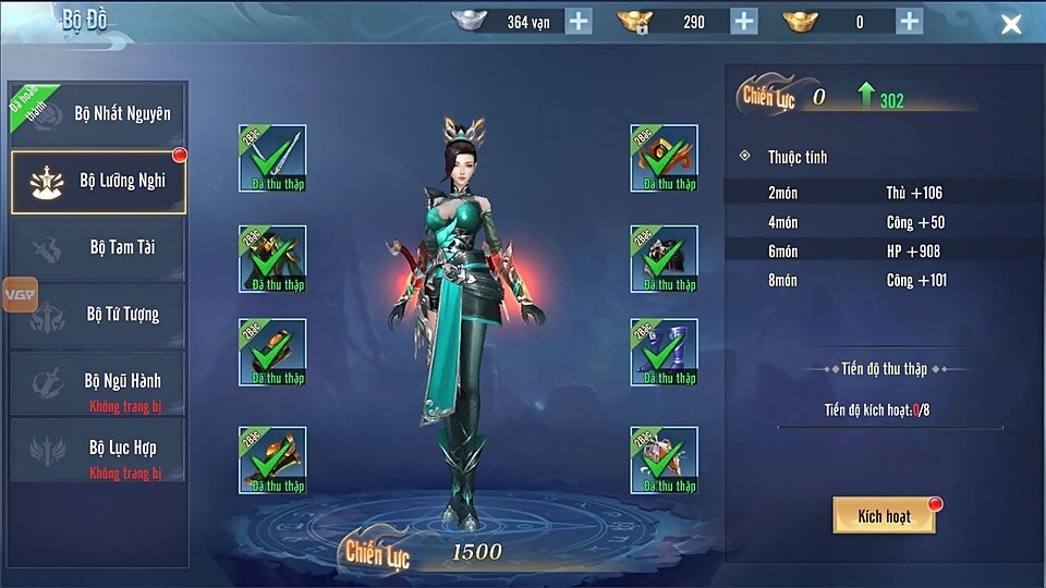 Trang bị được cung cấp