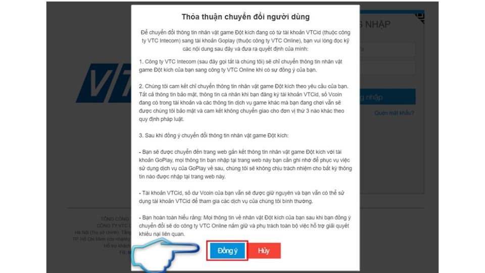 Nhấn chọn Đồng ý