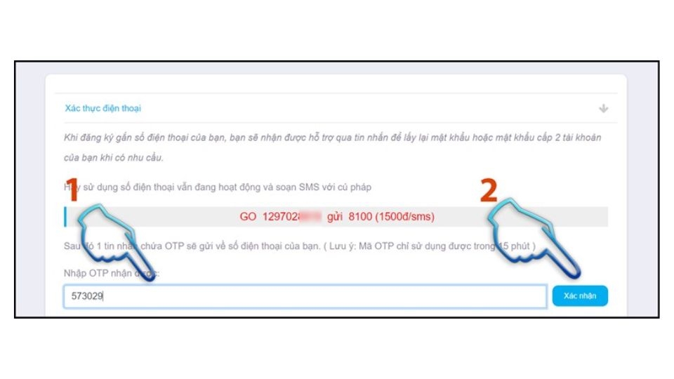 Nhấn Xác nhận để hoàn thành