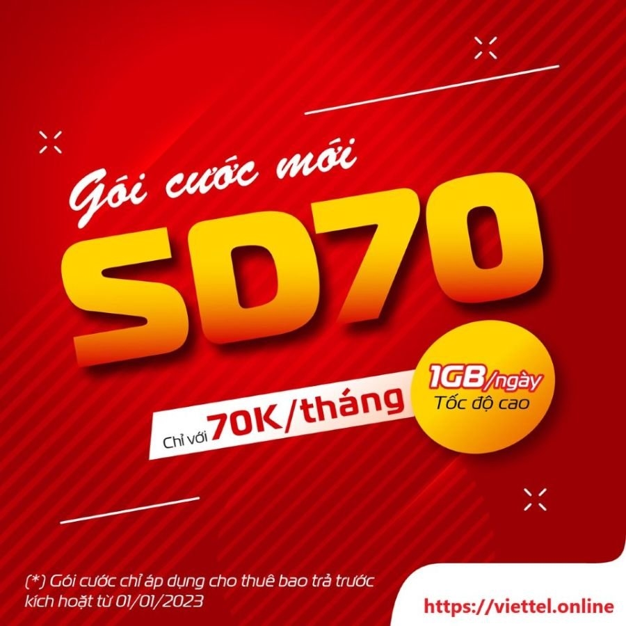 Gói cước SD70 cho tốc độ cao