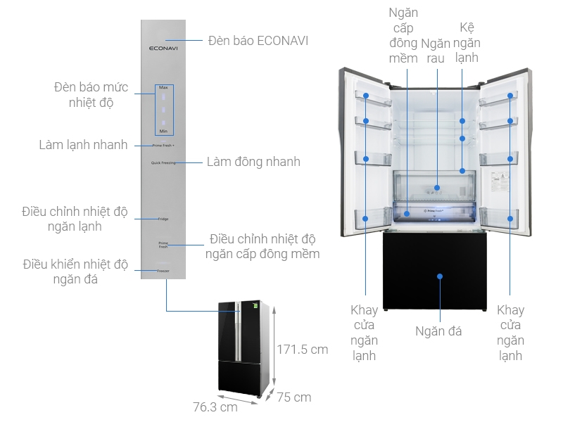 Đánh giá tủ lạnh Panasonic 405 lít NR-TX461GPKV - Có nên mua?