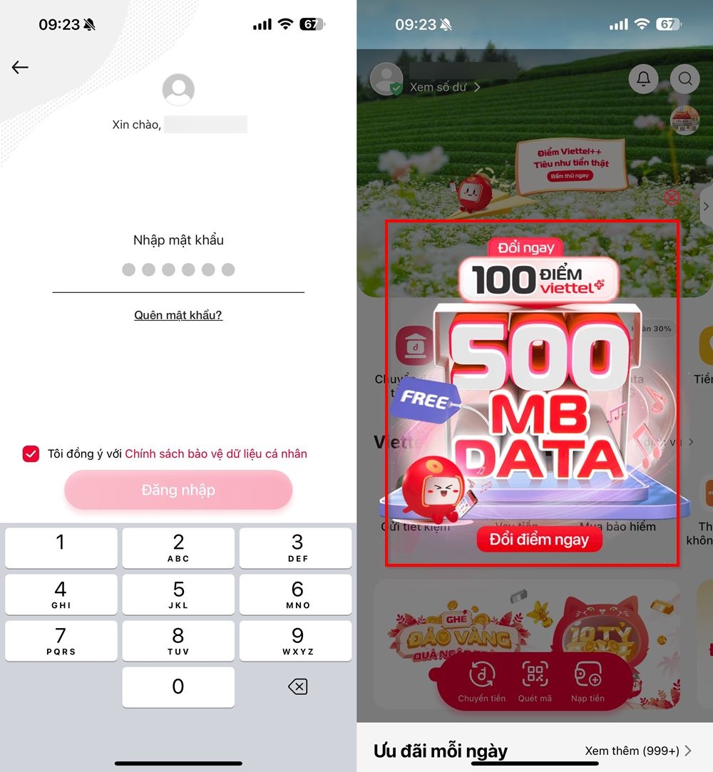 Cách nhận 500MB Viettel miễn phí 2