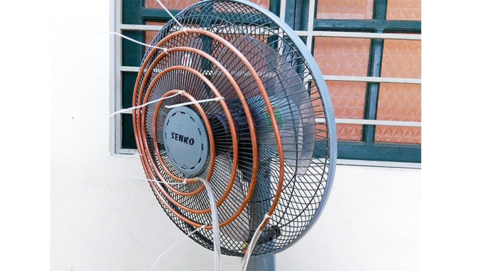 Quấn ống đồng lên quạt điện