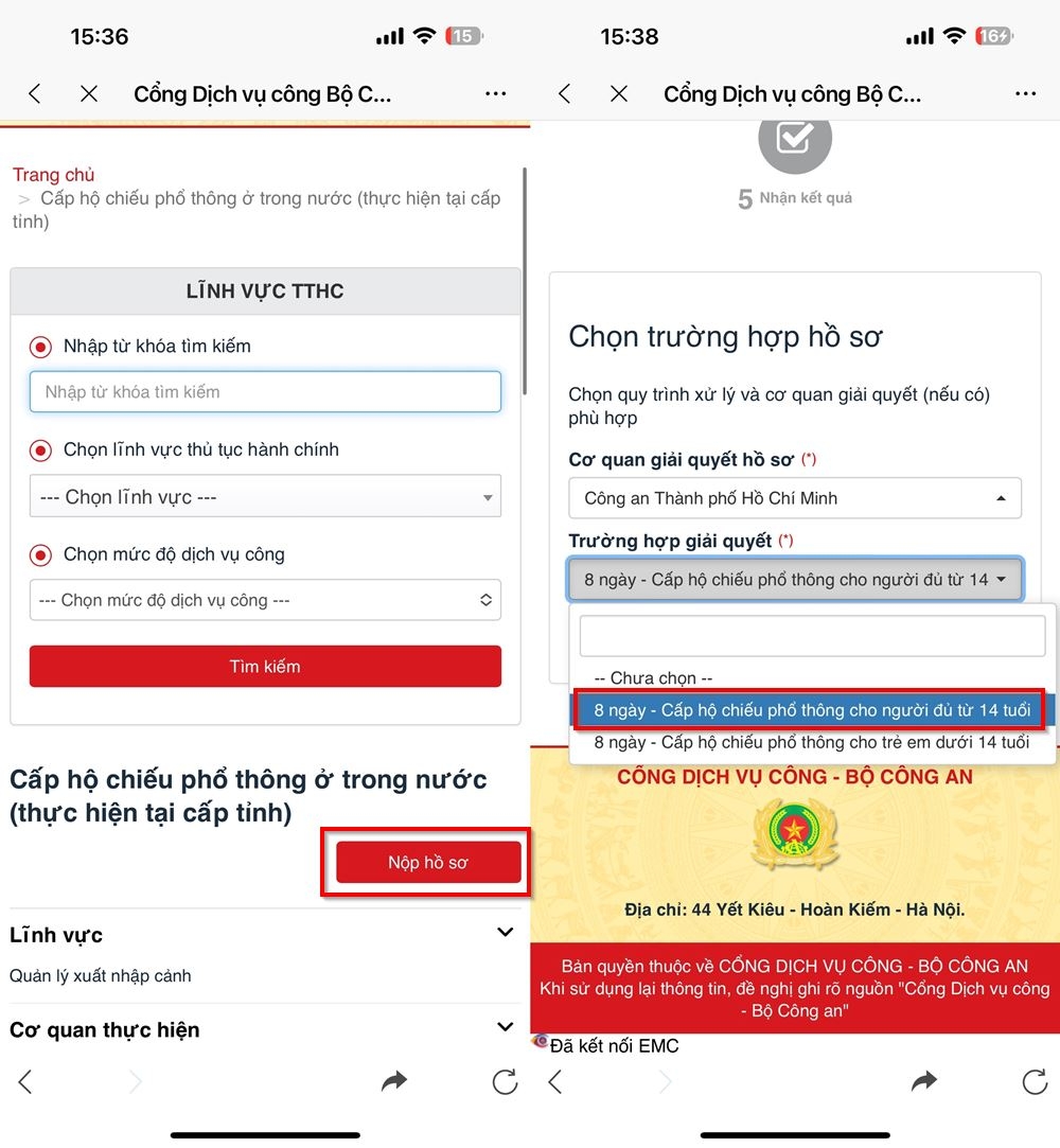 Cách làm hộ chiếu gắn chip online ngay trên Zalo 3