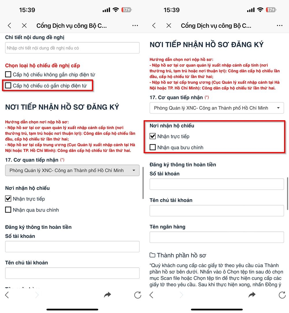 Cách làm hộ chiếu gắn chip online ngay trên Zalo 4
