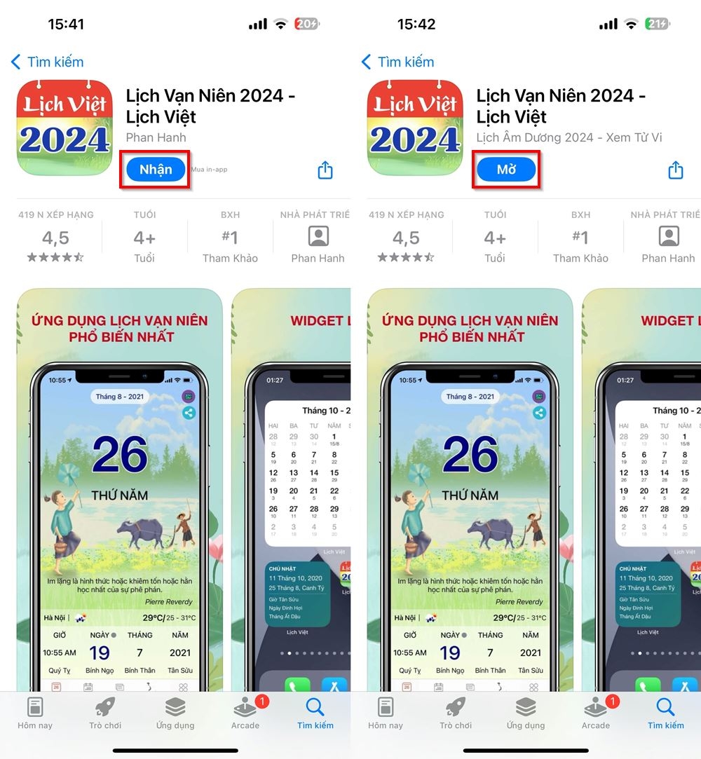 Cách xem lịch âm ngoài màn hình khóa iPhone 1