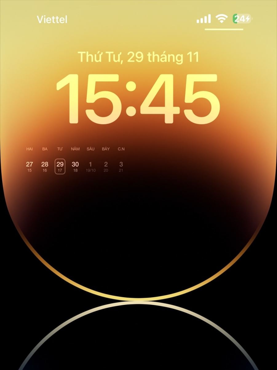 Cách xem lịch âm ngoài màn hình khóa iPhone 4