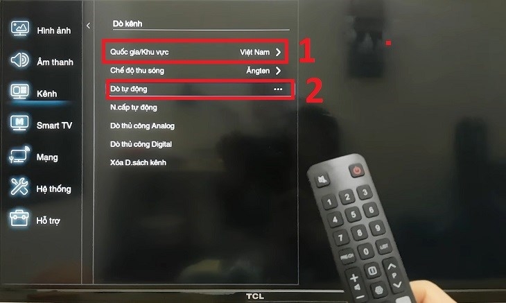 Cách dò kênh trên Smart tivi TCL bằng điều khiển từ xa dễ thao tác, dễ thực hiện nhất 8