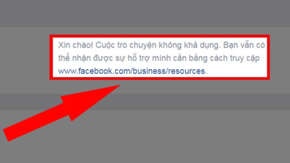 Chat qua Support Form của Facebook