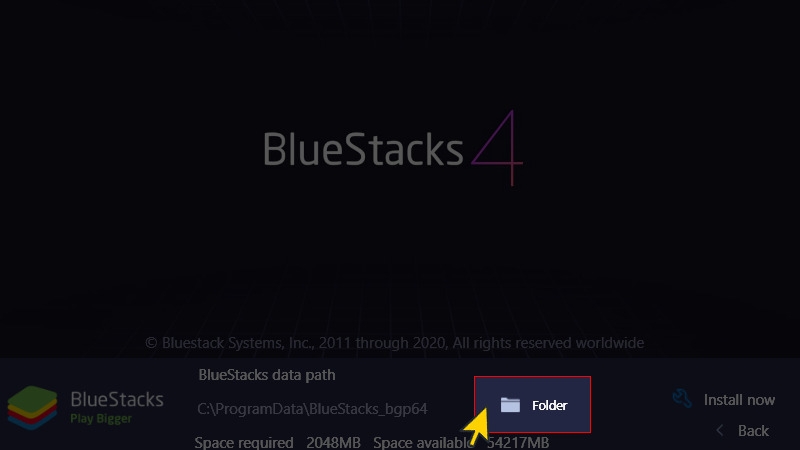 Nhấn chọn Folder