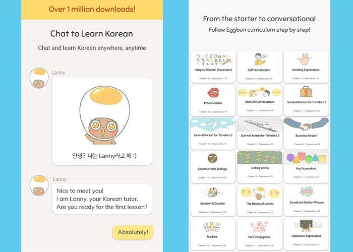Game học tiếng Hàn Eggbun