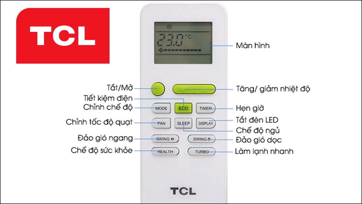 remote máy lạnh tcl xa21 - hình 1