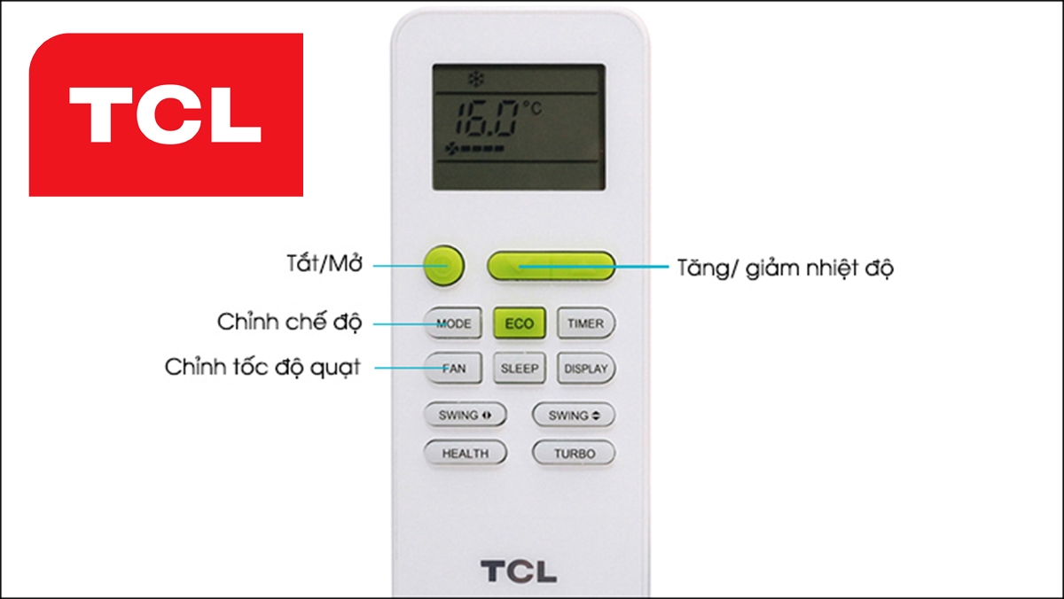 remote máy lạnh tcl xa21 - hình 2