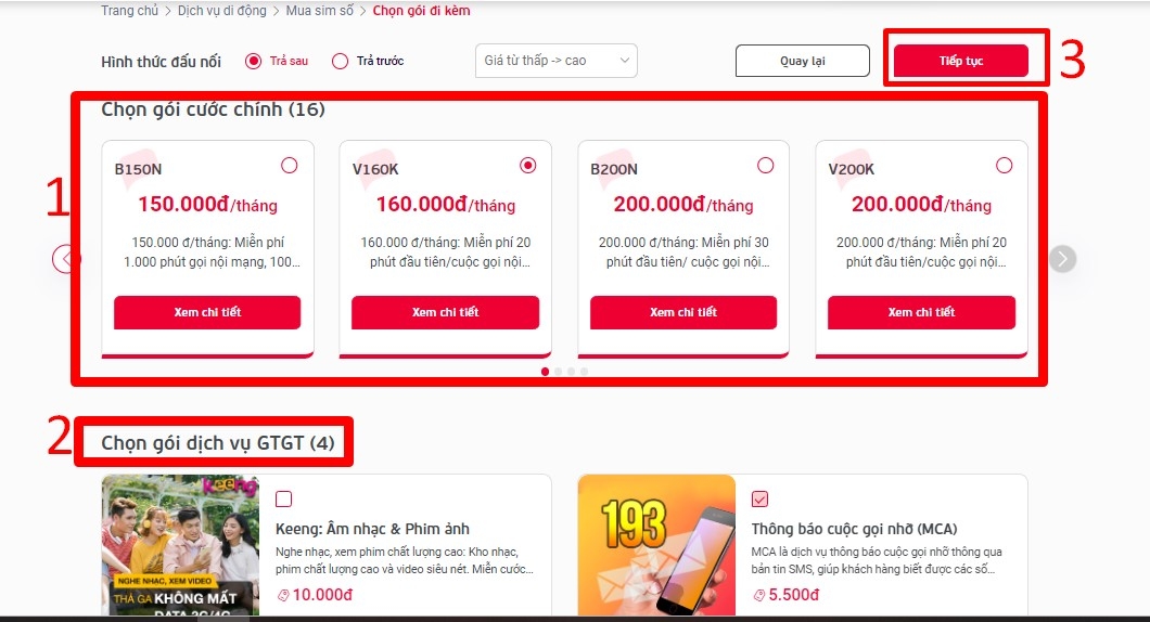 Chọn gói cước và gói dịch vụ phù hợp với nhu cầu