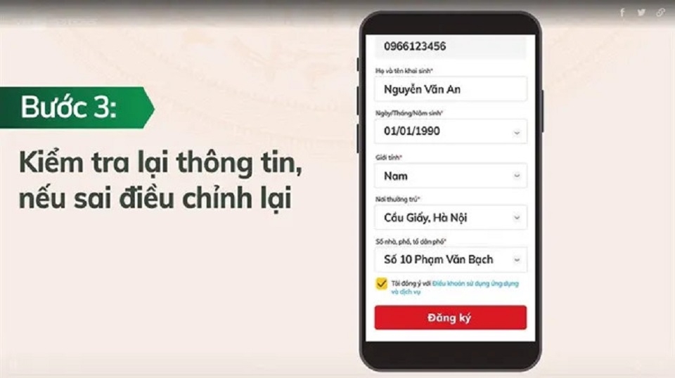 Hướng dẫn đăng nhập vào ứng dụng VNeID bước 5