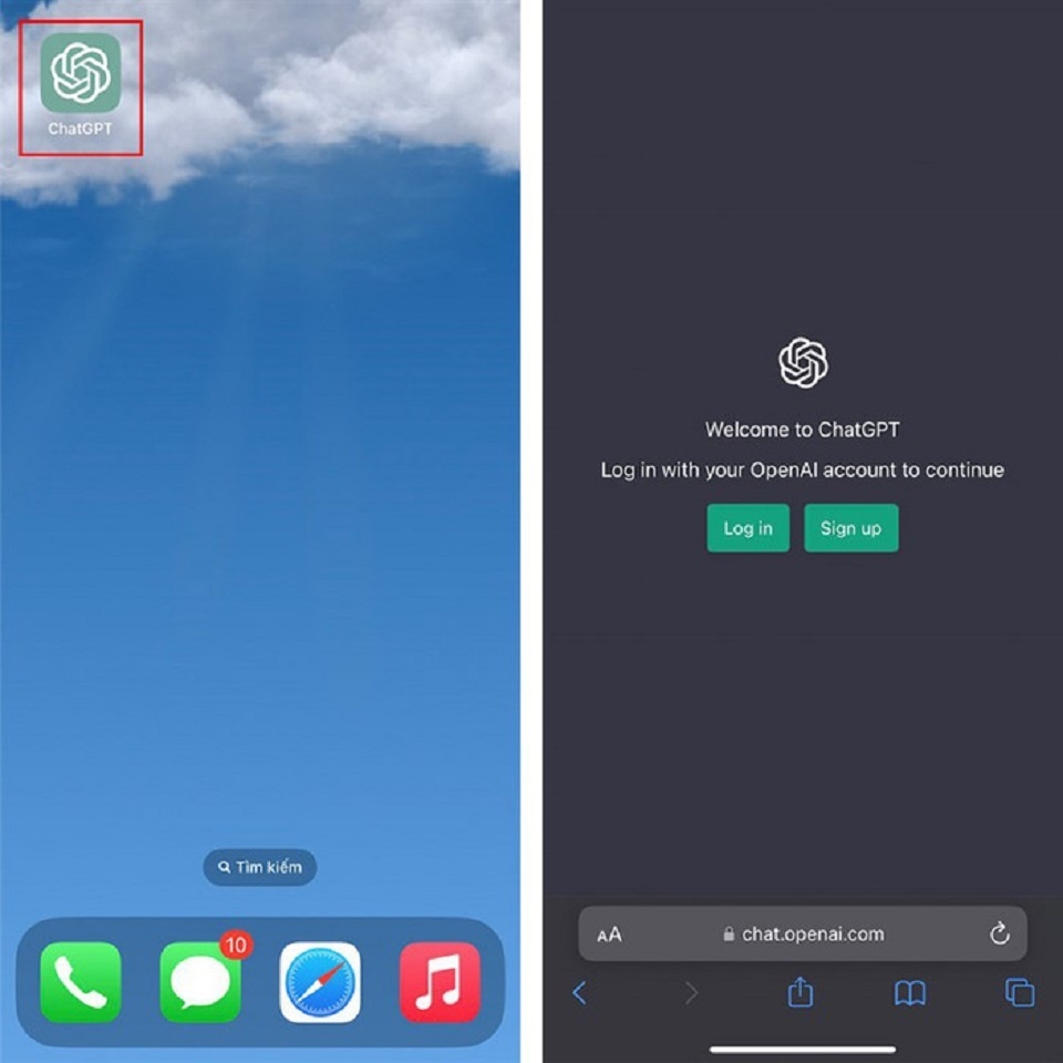 Cài đặt ChatGPT trên điện thoại IOS bước 4