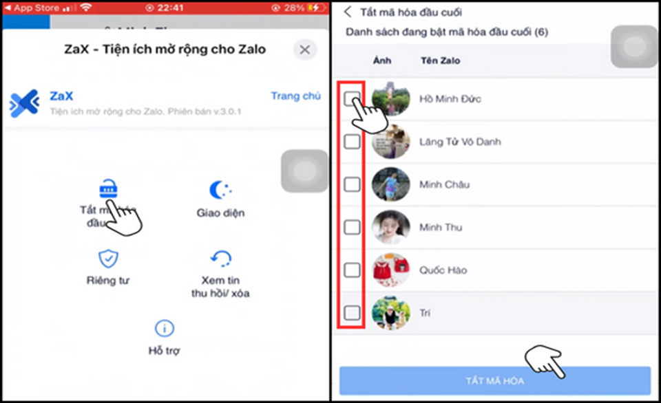 Cách tắt mã hóa đầu cuối trên zalo bước 9