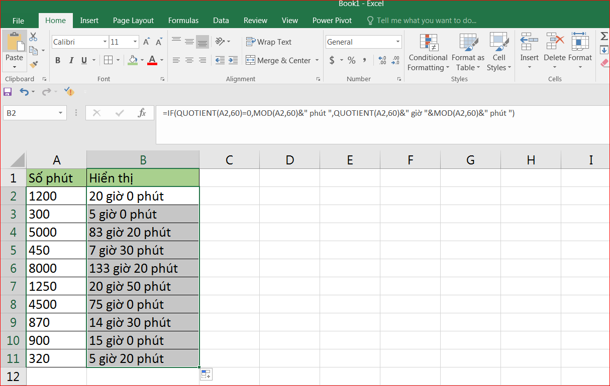 Hướng dẫn sử dụng hàm QUOTIENT trong Excel chia lấy phần nguyên 13