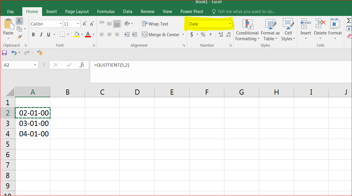 Hướng dẫn sử dụng hàm QUOTIENT trong Excel chia lấy phần nguyên 9