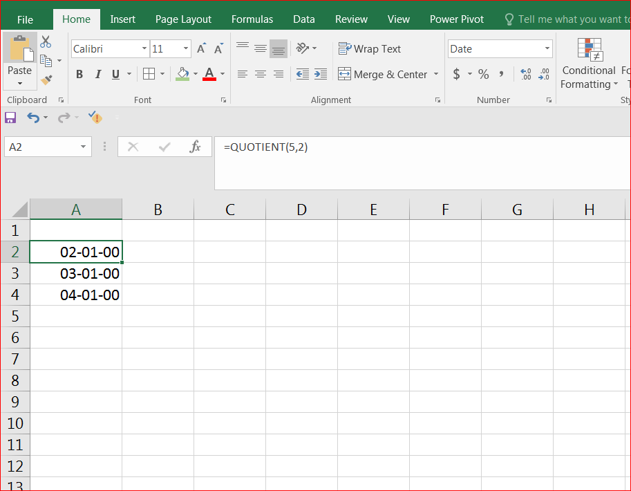 Hướng dẫn sử dụng hàm QUOTIENT trong Excel chia lấy phần nguyên 14