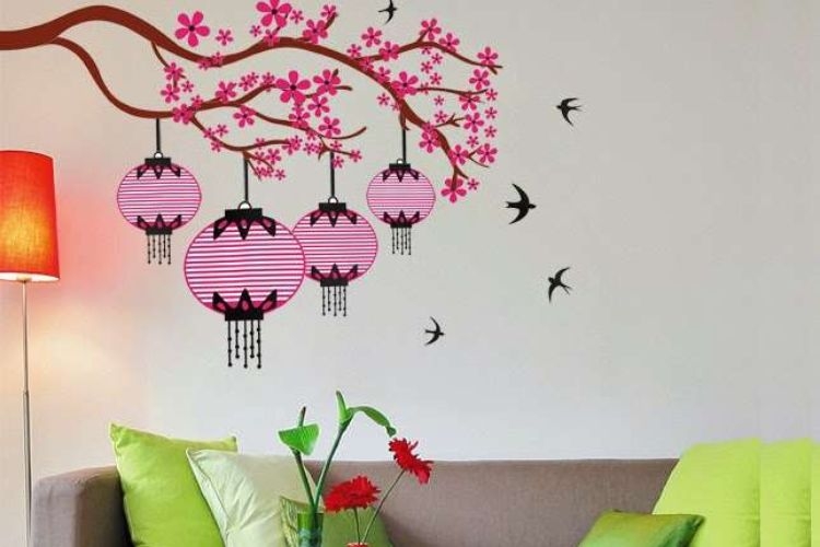 họa tiết dán tường