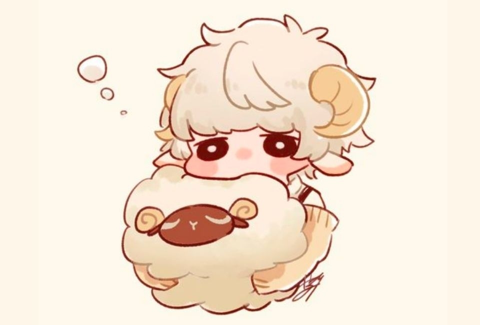 Hình ảnh Bạch Dương anime chibi cute