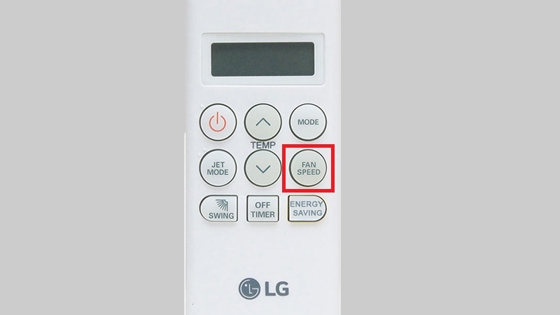 Điều chỉnh tốc độ quạt gió trên remote máy lạnh LG