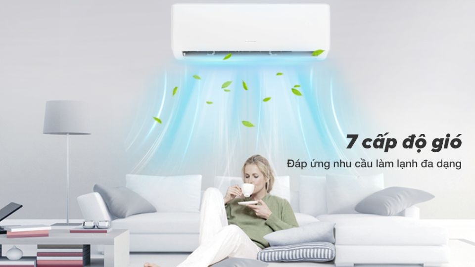 Hơi lạnh/ ấm phân bố đều khắp phòng