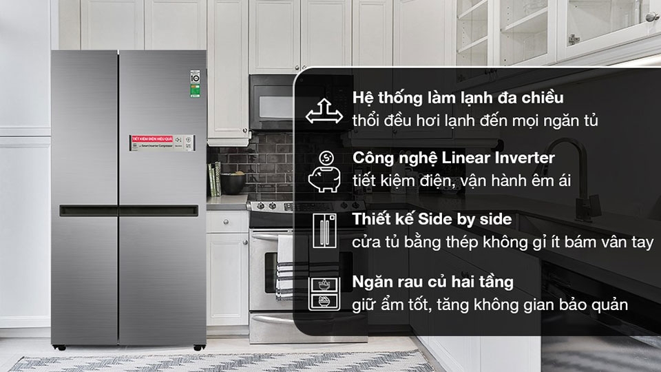 Những cải tiến công nghệ hiện đại của tủ lạnh LG Inverter 649 Lít