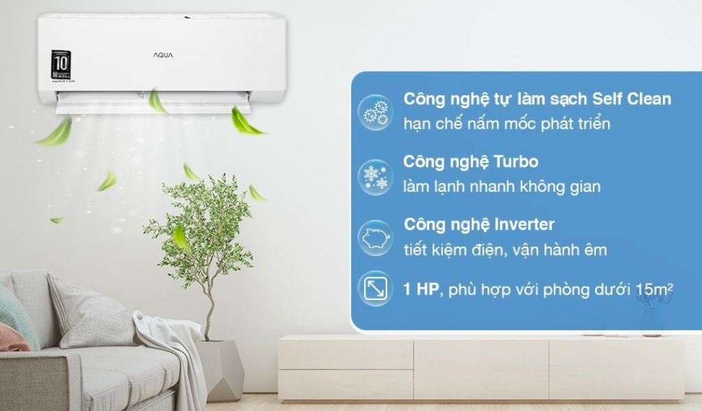 Đánh giá máy lạnh Aqua Inverter 1 HP AQA-RV9QA tính năng đặc biệt gì? Có nên mua không? 1