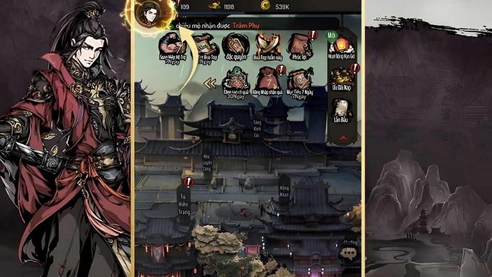 Đăng nhập game và bấm vào avatar