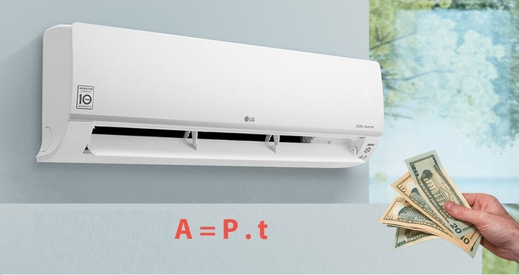 Tính lượng điện năng tiêu thụ của máy lạnh theo công suất tiêu thụ tối đa