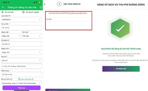 kiểm tra tài khoản VETC 8