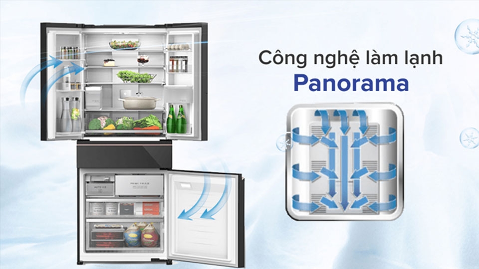 Công nghệ Panorama giúp làm lạnh đều cho thực phẩm