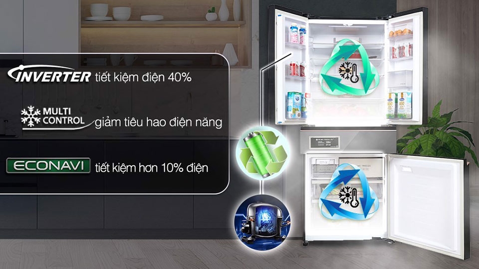 Tủ lạnh Panasonic NR-YW590YMMV có khả năng tiết kiệm điện cực hiệu quả