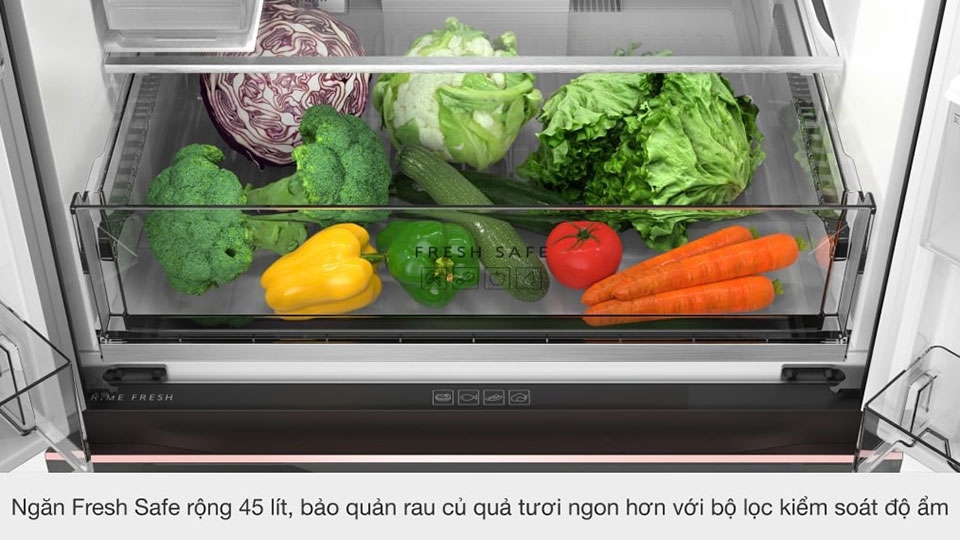 Tủ lạnh Panasonic NR-YW590YMMV có ngăn rau củ cực lớn